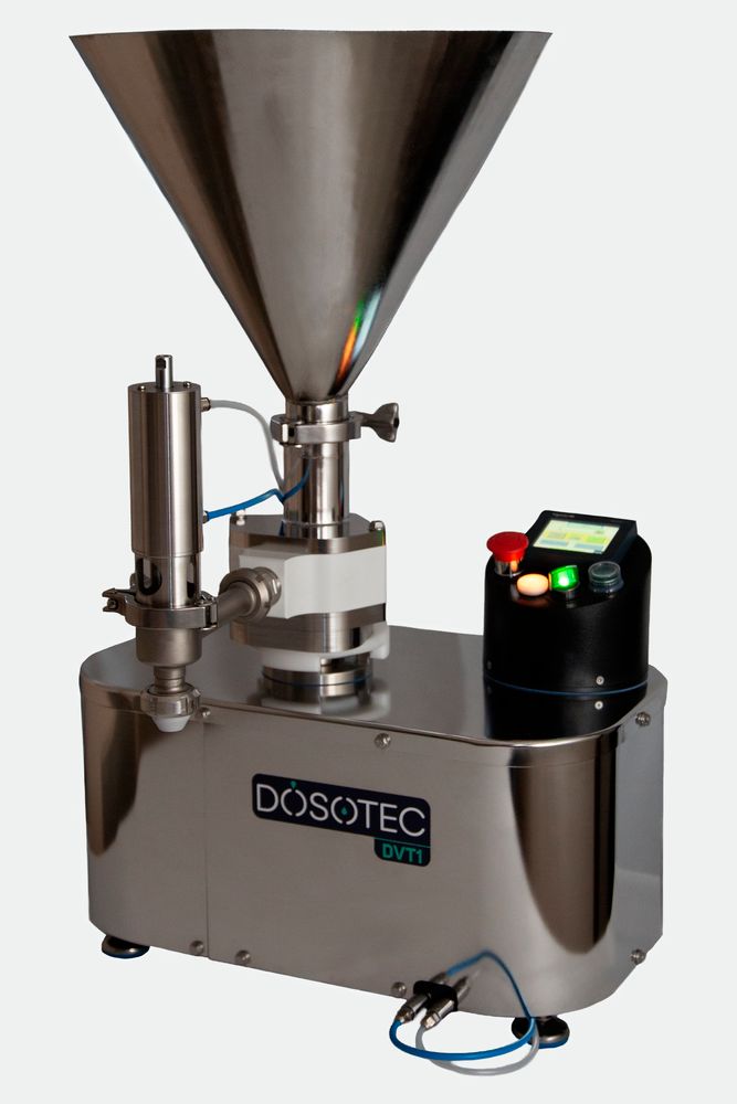 Doseuse de table DOSOTEC : Vanne à clapet pneumatique avec sortie interchangeable (buse, grille…)